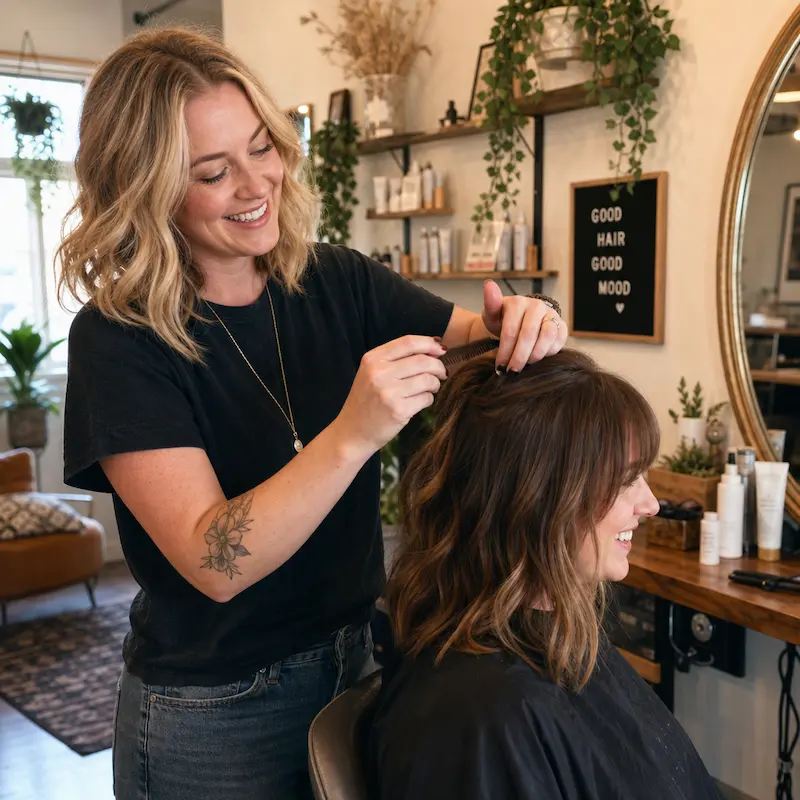 Harper and Oak hair studio interior