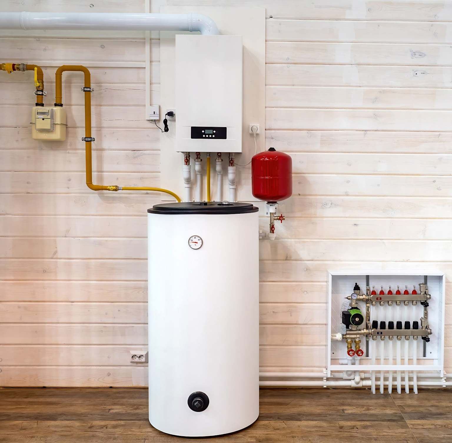 Combi boiler installation